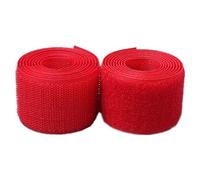 Fabric Sewing Hook and Loop Tape sew on 50mm, Non self Adhesive Nylon Strips Fastener(Red,50MM x 2 Yards)