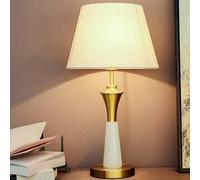 Fabric Shade Table Lamp E27 1-Light Jade Brass Desk Lamp Bedroom Nightstand Decor Lighting Fixture Modern Living Room,Chandelier