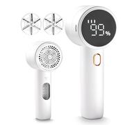 Fabric Shaver, Electric Lint Remover, Rechargeable Lint Shaver, Sweater Defuzzer to Remove Pilling, Battery Operated, 6-blade, 3-speed with LED Display for Clothes, Upholstery, Furniture