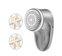 Fabric Shaver Lint Remover, Sweater Shaver with 2 Replaceable Stainless Steel 6-Leaf Blades, Fabric Defuzzer for Clothes Fuzz, Lint Balls - Battery Operated