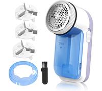 Fabric Shaver Lint Remover with 2 Free Extra Blade Electric Bobble Remover Larger Size Fluff Remover Powerful Lint Shaver Portable Jumper Debobbler Quickly and Effectively Remove Fuzz Pill for Clothes