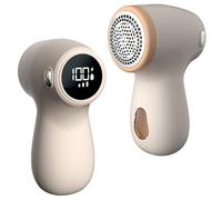 Fabric Shaver,Rechargeable Lint Remover Sweater Defuzzer,Intelligent Digital Display Lints Shaver,Lint Remover for Clothes with 3 Replaceable Blades,3-Speeds Defuzzer for Removing Pill from Sweater