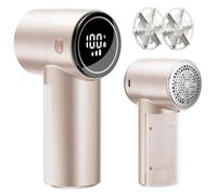 Fabric Shaver, Rechargeable Lint Shaver with Digital Display, 3-Speeds Sweater Shaver with 6-Leaf Blades, Electric Portable Lint Remover to Remove Pilling for Clothes, Furniture, Couch, Blanket