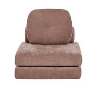 Beliani Single Sofa Bed Olden Chenille Brown