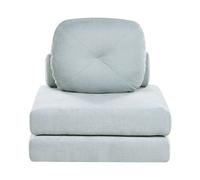 Single Sofa Bed OLDEN Chenille Light Blue