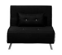 Beliani Single Sofa Bed Farris Fabric Black