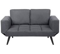 Fabric Sofa Bed Dark Grey BREKKE
