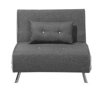 Beliani Single Sofa Bed Farris Fabric Dark Grey