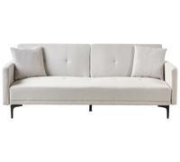 Fabric Sofa Bed Light Beige LUCAN