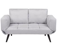 Fabric Sofa Bed Light Grey BREKKE