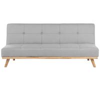Fabric Sofa Bed Light Grey FROYA