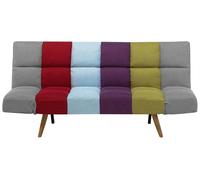 Fabric Sofa Bed Multicolour Patchwork INGARO