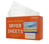 Fabric Softener Cloths, Pack of 120 Scented Fabric Softener Sheets for Clothes, Lasting Fabric Softener for All Fibres, Suitable for Dryers, Homes, Washing Machines, College Dorm, Laundry, Bathrooms