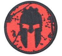 Fabric Spartan Helmet Morale Patch Hook and Loop 7.5cm Embroidered Badge Tactical Airsoft Patches Military Army