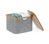 Fabric storage basket Laundry Hamper Woven Toy Chest Lightweight Lidded 1 kg