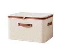 Fabric Storage Bins with Lid | Spacious and Foldable Storage Box - Organizer for Shelves and Closets, for Sweaters, Towels, Clothes, Home, Living Room, Bedroom, Closet