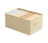 Fabric Storage Boxes - Wardrobe Organiser Boxes | Wardrobe Box | Foldable Fabric Bins With Handles | Portable Closet Baskets For Organizing Books Jeans Pants Shirts Leggings Sweaters