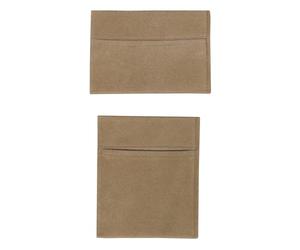Fabric Storage Pouches 2 Pack 2 Sizes Beige Car Motorhome Camper Van Matching Lining Tool Paperwork Document Pocket Organiser Holder Accessories Portable Fixed 100% Polypropylene 3mm Thick