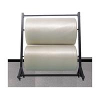 Fabric Storage Rack - Mobile Vinyl Roll Holder for 4 to 9 Rolls with Adjustable Pole, Brakeable Wheels