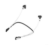 Fabric Style Silicone Band for Galaxy Buds 3 Pro FE Accessories Anti Dropping Headphone Strap Outdoor Workout Crossbody Neck Rope(Black+White)