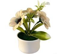 Fabric Sunflower Arrangement 14cm Lifelike Petals