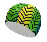 Fabric Swim Cap, Breathable Cloth Swimming Cap for Long Short Curly Hair | Gay Pride Rainbow Pattern Swim Hats for Men Women, High Elasticity, Hair Protection Quick Dry Soft Bathing Caps