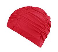 Fabric Swim Caps For Women Swimming Elastic Comfort Bathing Hat Cloth Pleated Swimming Caps Keep Hairstyle Unchanged Cloth For Women Man