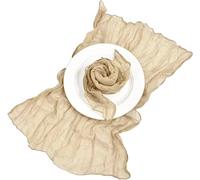 Fabric Table Napkin for Wedding Banquet Party, 24PCS Gauze Napkins Soft Cloth Wrinkled Dinner for Weddings Reception Anniversary 20x20 Inch(Beige)