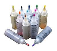 Fabric Textile Paints, 12pcs Permanent Accessories Textile Paints One Step Jacquard Colorful Tie Dye Kit Fabric Non Toxic Spiral Clothing Graffiti
