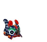 Fabric Tiger Ornaments Folk Cloth Tiger Ornament Traditional Chinese Handmade Multicolor Home Decor(Blue)