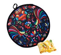 Fabric Tortilla Warmer, 12-Inch Portable Kitchen Tool Taco Heater, Insulated Fabric Tortilla Warmer Pouch, for Pizza Rolls Family Feasts Naan Pita Bread Rolls Wraps Waffles Chapati Pancakes