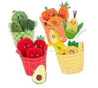 Fabric Toy Featuring Fruit Sorting Activity Enhancing Development Washable Safe Shape Recognition Toy