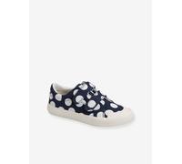 Fabric Trainers with Touch Fasteners, for Girls blue dark all over printed