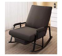 Fabric Upholstered Rocking Chair Glider Recliner with Adjustable Footrest - Comfy Accent Chair with Arms and Gliding Design