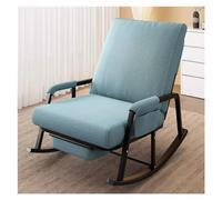 Fabric Upholstered Rocking Chair Glider Recliner with Adjustable Footrest - Comfy Accent Chair with Arms and Gliding Design