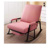 Fabric Upholstered Rocking Chair Glider Recliner with Adjustable Footrest - Comfy Accent Chair with Arms and Gliding Design