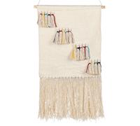 Cotton Wall Hanging with Tassels Beige BUREWALA