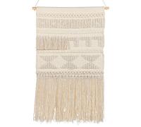 Beliani Fabric Wall Hanging KAMOKE Cotton 103 cm Beige, Cream