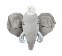 Beliani Kids Wall Decor Elephant Tantor Cotton 33 Cm Grey