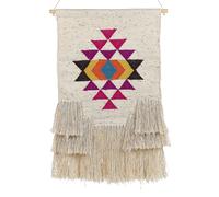 Beliani Fabric Wall Hanging VEHARI Cotton 104 cm Multicolour, Cream