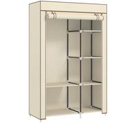 Fabric Wardrobe Closet Hanging Rail 6 Shelves Portable Clothes Storage