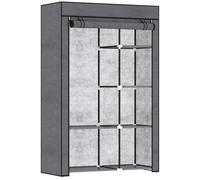 Fabric Wardrobe Closet Hanging Rail 6 Shelves Portable Clothes Storage