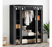 VidaXL 240495 bedroom wardrobe/closet 12 shelves 3 door(s) Black
