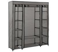 Fabric Wardrobe Clothes Storage Closet with Shelves & Hanging Rail 150cm