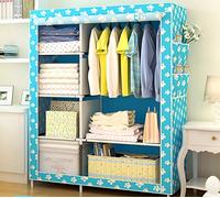 Fabric Wardrobe Folding Steel Tube Closet Easy Assembly Stylish Storage Solution for Home Bedroom and Office Space Saving Design