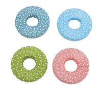 Fabric Weights 4Pcs Set | Secure Grip Pattern Weights for Sewing/Ironing/Crafting | Sturdy Round Paperweights for Fabric, No Pin Cutting Solution, Windproof Desk Organizer (Light Color)