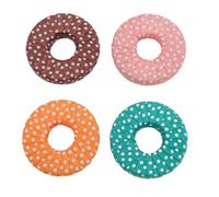 Fabric Weights 4Pcs Set | Secure Grip Pattern Weights for Sewing/Ironing/Crafting | Sturdy Round Paperweights for Fabric, No Pin Cutting Solution, Windproof Desk Organizer (Dark Color)