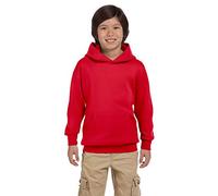 Fabrica Fashion Unisex Kids Premium Hooded Sweat Shirt Tops Plain Pullover Fleece Hoodies for Boys and Girls Sports and School Wear (Red, 9-11 Years)
