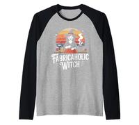 Fabricaholic Witch Sewing Craft Magic Raglan Baseball Tee
