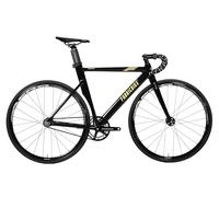 FabricBike AERO - Fixed Gear Bike, Single Speed Fixie Bicycle, Aluminium Frame and Carbon Fork, Wheels 28", 5 Colours, 3 Sizes, 7.95 kg (M size) (Glossy Black & Gold, M-54)
